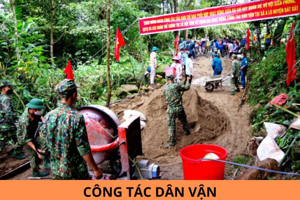 17 Nội dung thực hiện công tác dân vận của lực lượng Công an nhân dân?