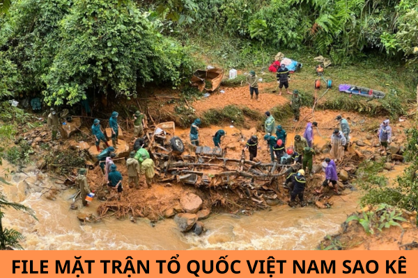 File Mặt trận Tổ Quốc Việt Nam sao kê ủng hộ đồng bào miền Bắc do ảnh hưởng bão số 3?