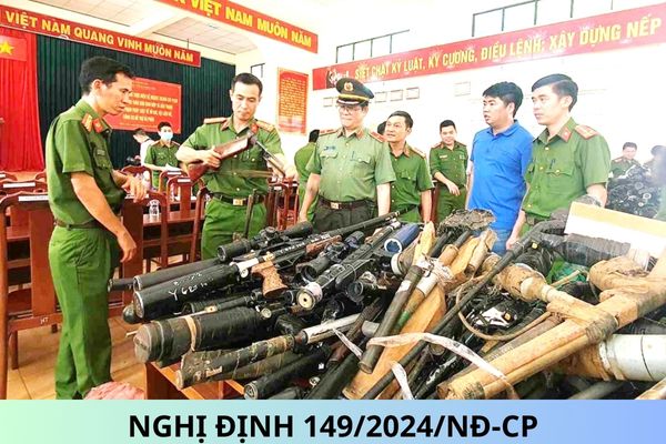 Ban hành Nghị định 149/2024/NĐ-CP quy định chi tiết một số điều và biện pháp thi hành Luật Quản lý, sử dụng vũ khí, vật liệu nổ và công cụ hỗ trợ?