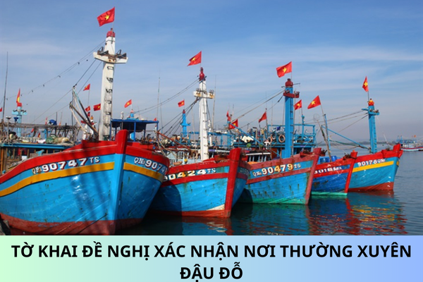 Mẫu Tờ khai đề nghị xác nhận nơi thường xuyên đậu, đỗ; sử dụng phương tiện vào mục đích để ở áp dụng từ ngày 10/01/2025?