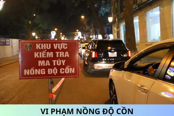 Vi phạm nồng độ cồn bị trừ bao nhiêu điểm giấy phép lái xe đối với xe ô tô năm 2025?