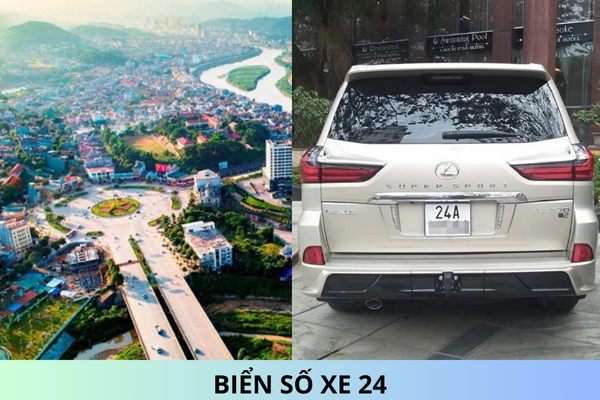 Which province does license plate 24 belong to? What are the size and placement of letters, numbers, and symbols on a car license plate?