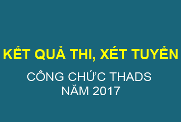 Results of the 2017 Official THADS Exam and Admission