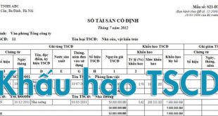 Nguyên tắc tính hao mòn, trích khấu hao tài sản cố định