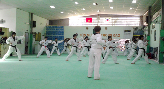 Mật độ tập luyện trên sàn Taekwondo ít nhất 3m2/ võ sinh