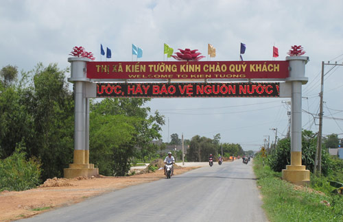 The number of topographic map of Kien Tuong district-level town, Long An province, Vietnam