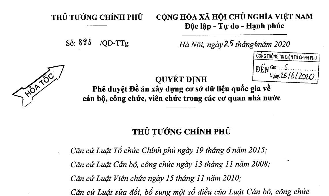 By 2023: Electronic Résumé to be Used for Recruitment and Promotion of Vietnamese Official and Public Employee