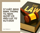 57 Laws, Decrees, Circulars, Resolutions Effective from July 1, 2020 in Vietnam