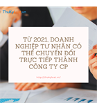 From 2021, Private Enterprises Can Convert Directly into Joint Stock Companies