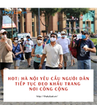 HOT: Hanoi Requires Citizens to Continue Wearing Masks in Public Places