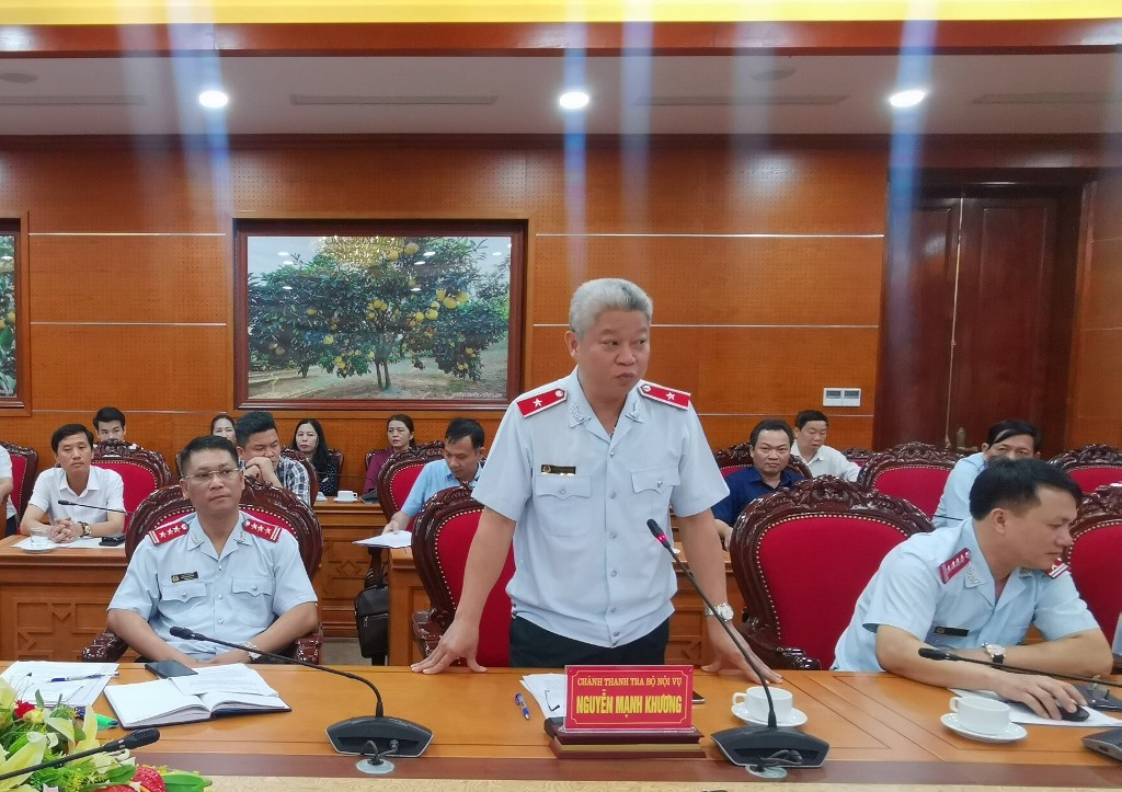 Duties and powers of the inspectorate under the Ministry of Home Affairs of Vietnam from January 01, 2013
