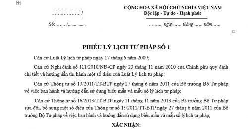 Cập nhật thông tin lý lịch tư pháp về đương nhiên được xóa án tích