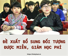 Proposal to add subject of tuition exemption and reduction in Vietnam according to the roadmap from 2021