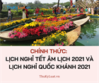 Official: 2021 Lunar New Year Holiday Schedule and 2021 National Day Holiday in Vietnam