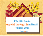 Download file of the latest form of Regulation on Tet bonus from 2021 in Vietnam