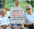 Retirement date and start date for retirement benefits of employees in Vietnam in 2021