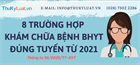 [Infographic] 8 trường hợp khám chữa bệnh BHYT đúng tuyến từ 2021