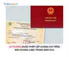 16 trường được phép cấp chứng chỉ Tiếng Anh khung 6 bậc trong năm 2021