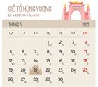 Schedule for the day off on Hung Kings' Commemoration Day in 2021 for Vietnamese Officials, Public Employees, and Employees according to the 2019 Labor Code