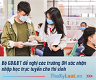 Bộ GD&ĐT đề nghị các trường ĐH xác nhận nhập học trực tuyến cho thí sinh