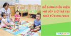 Bổ sung điều kiện mở lớp giữ trẻ tại nhà từ 15/02/2022