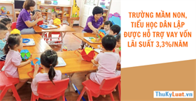 Public kindergartens and primary schools in Vietnam are supported with interest rate loans at 3.3% per year.