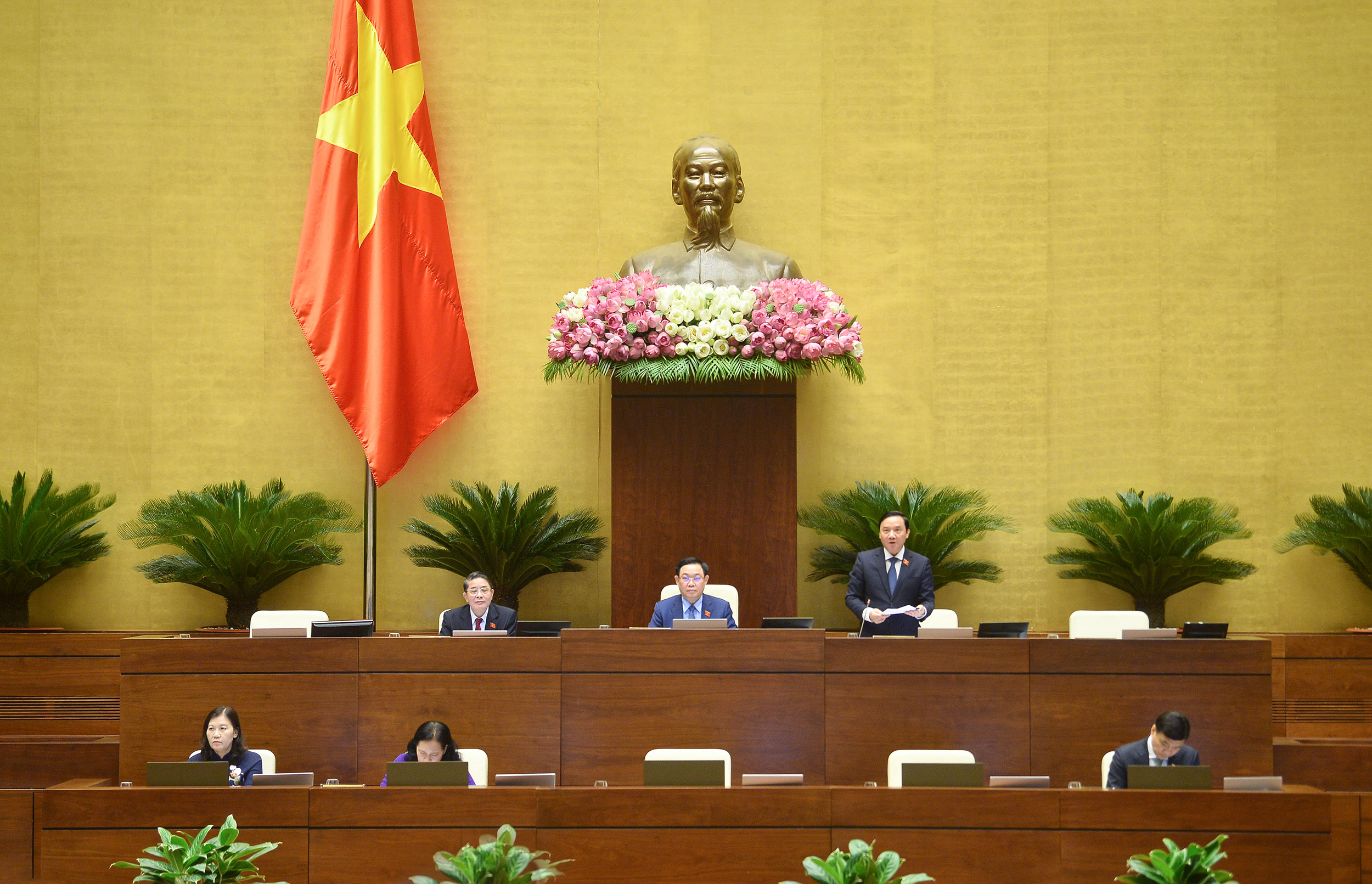 The National Assembly of Vietnam votes for the adoption of the Law on Amendments and Supplements to a number of articles of the Law on Intellectual Property at the rate of 95.58%.
