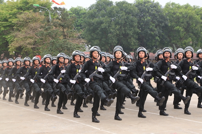 Types of weapons can be used by mobile police on duty in Vietnam