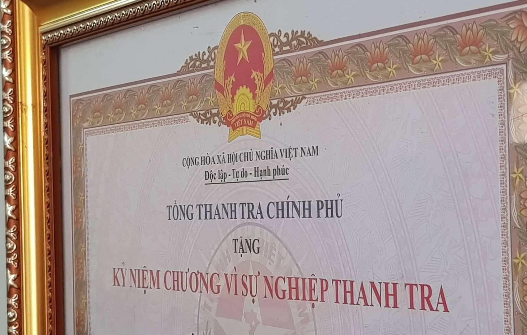 Các cá nhân được ưu tiên xét tặng Kỷ niệm chương Vì sự nghiệp Thanh tra từ 15/5/2024