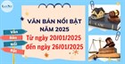 Văn bản nổi bật tuần vừa qua (từ ngày 20/01 - 26/01/2025)