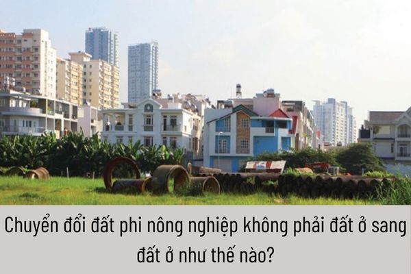 Chuyển đổi đất phi nông nghiệp không phải đất ở sang đất ở như thế nào?