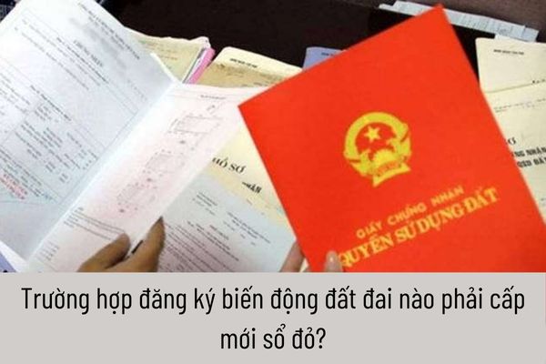 Trường hợp đăng ký biến động đất đai nào phải cấp mới sổ đỏ?