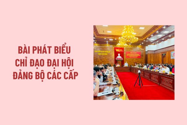 Bài phát biểu chỉ đạo Đại hội Đảng nhiệm kỳ 2025 2030? Tên gọi và cách tính nhiệm kỳ đại hội đảng bộ được quy định thế nào?