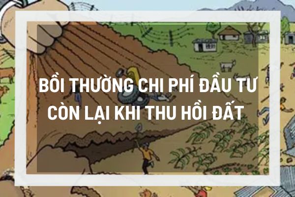 Các trường hợp nào không được bồi thường về đất nhưng được bồi thường chi phí đầu tư vào đất còn lại khi Nhà nước thu hồi đất?