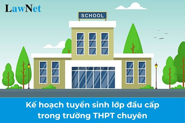 Kế hoạch tuyển sinh lớp đầu cấp trong trường THPT chuyên được quy định như thế nào?