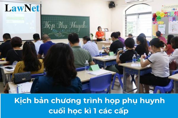 Mẫu kịch bản chương trình họp phụ huynh cuối học kì 1 các cấp năm 2024 2025? Tổ chức Ban đại diện cha mẹ học sinh lớp như thế nào?