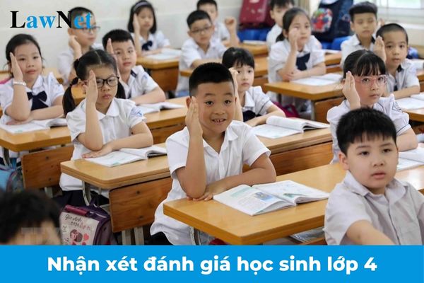 Tổng hợp mẫu lời nhận xét đánh giá học sinh lớp 4 từng môn học hay nhất 2025? Nội dung đánh giá học sinh lớp 4 bao gồm những gì?