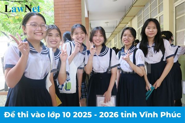 Reference Entrance Exam for 10th Grade 2025 - 2026 Vinh Phuc Province, third exam subject?