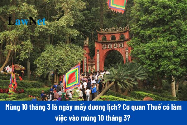 Mùng 10 tháng 3 2025 là ngày mấy dương lịch? Cơ quan Thuế có làm việc vào mùng 10 tháng 3 2025 không? 