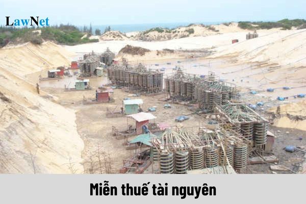 Miễn thuế tài nguyên đối với những trường hợp nào?