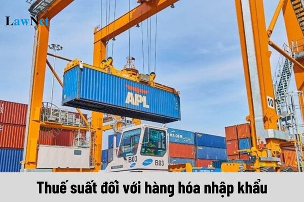 Thuế suất đối với hàng hóa nhập khẩu bao gồm những loại nào?