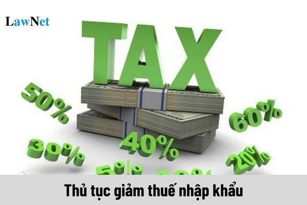 How is the import tax reduction procedure carried out?