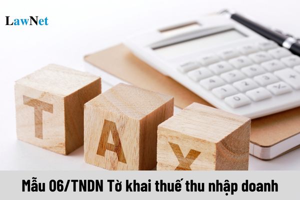 Mẫu 06/TNDN Tờ khai thuế thu nhập doanh nghiệp áp dụng đối với trường hợp nào?