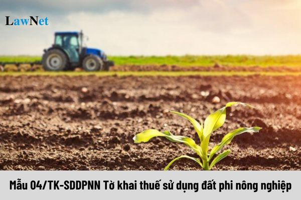 Form 04/TK-SDDPNN: Declaration of Non-Agricultural Land Use Tax Applicability