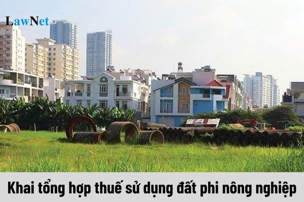 Khai tổng hợp thuế sử dụng đất phi nông nghiệp áp dụng đối với loại đất nào?