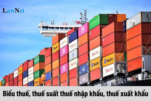 Nguyên tắc ban hành biểu thuế, thuế suất thuế nhập khẩu, thuế xuất khẩu ra sao?