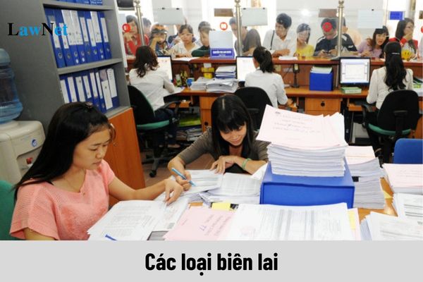 Các loại biên lai trong lĩnh vực quản lý thuế, phí, lệ phí của cơ quan thuế ra sao?