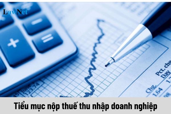 Tổng hợp 6 mã tiểu mục nộp thuế thu nhập doanh nghiệp 2024?