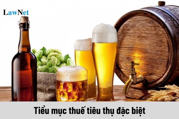 Mã số tiểu mục thuế tiêu thụ đặc biệt là bao nhiêu?