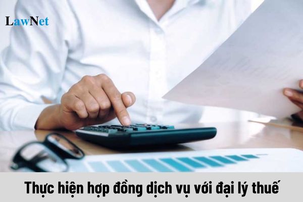 Mẫu Thông báo về việc thực hiện hợp đồng dịch vụ với đại lý thuế năm 2024?